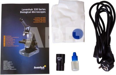Biologinis mikroskopas su koordinuotu stumdomu staliuku Levenhuk 320 40x-1000x
