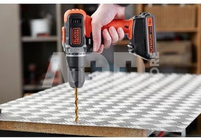 BLACK & DECKER | Cordless Drill/Driver with 2.0 Ah/4.0 Ah Battery | BCD003MEM2K-QW | 18 V | 2.0/4.0 Ah | Lithium