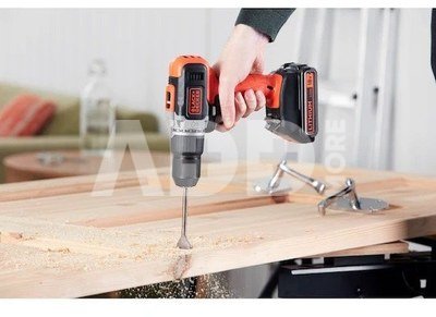 BLACK & DECKER | Cordless Drill/Driver with 2.0 Ah/4.0 Ah Battery | BCD003MEM2K-QW | 18 V | 2.0/4.0 Ah | Lithium