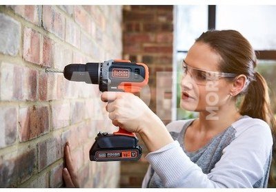BLACK & DECKER | Cordless Drill/Driver with 2.0 Ah/4.0 Ah Battery | BCD003MEM2K-QW | 18 V | 2.0/4.0 Ah | Lithium