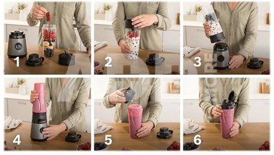 Bosch | VitaPower ToGo Smoothie Maker | MMB2111S | Tabletop | 450 W | Jar material Tritan | Jar capacity 0.6 L | Ice crushing | Silver
