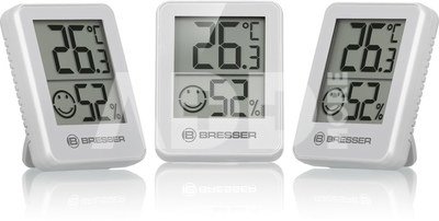 BRESSER Temeo Hygro indikatorius 6 dalių rinkinys Termo-/Higrometras baltas