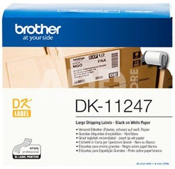 Brother DK-11247 Label Roll - Black on White, 103mm x 164mm
