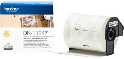 Brother DK-11247 Label Roll - Black on White, 103mm x 164mm