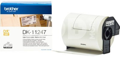 Brother DK-11247 Label Roll - Black on White, 103mm x 164mm