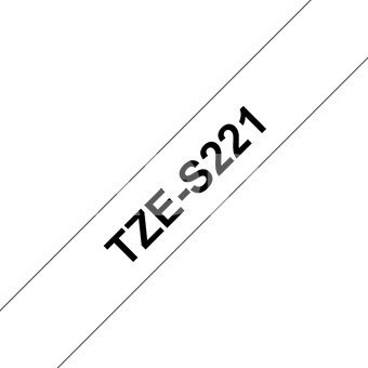 Brother TZ-ES221, 9mm, black on white, strong adhesive, p-touch tape