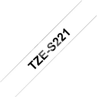 Brother TZ-ES221, 9mm, black on white, strong adhesive, p-touch tape
