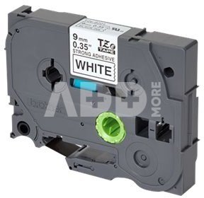 Brother TZ-ES221, 9mm, black on white, strong adhesive, p-touch tape