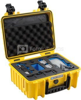 BW OUTDOOR CASES TYPE 3000 FOR DJI MAVIC AIR 2 FLY MORE COMBO, UP TO 5 BATTERIES YELLOW