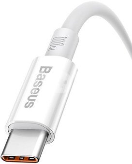 Cable USB do USB-C Baseus Superior 100W 1m (white)