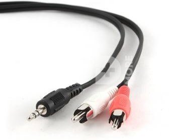 Cablexpert 2.5m, 3.5mm/2xRCA, M/M 2.5 ", Black, Red, White