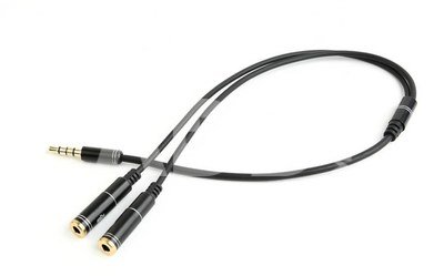 Cablexpert 3.5 mm Audio + Microphone Adapter Cable, 0,2 m Metal connectors