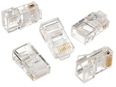 Cablexpert Modular plug 8P8C for solid LAN cable CAT5, UTP, 10 pcs. per bag