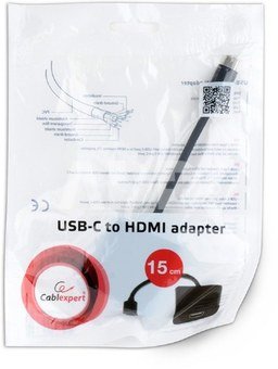 Cablexpert USB-C to HDMI adapter, Black
