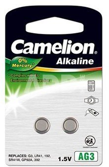 Camelion AG3/LR41/LR736/392, Alkaline Buttoncell, 2 pc(s)