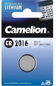 Camelion Lithium Button celles 3V (CR2016), 1-pack 1-pack maitinimo elementai