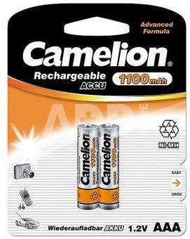 Camelion Rechargeable Batteries Ni-MH AAA (R03), 1100 mAh, 2-pack (NH-AAA1100BP2)