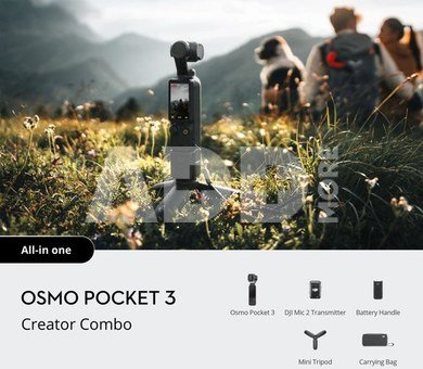 DJI Osmo Pocket 3 Creator Combo - Veiksmo kameros - Veiksmo