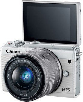 Canon EOS M100 + 15-45mm EF-M + 55-200mm EF-M (Baltas)