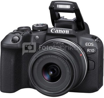 Canon EOS R10 + RF-S 18-45mm + MT ADP EF-EOS R