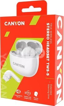 Canyon wireless headset TWS-5, white