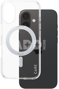 CARE Feature Case | Back cover | Apple | iPhone 16 | Recycled plastic | Silver | Kickstand & MagSafe