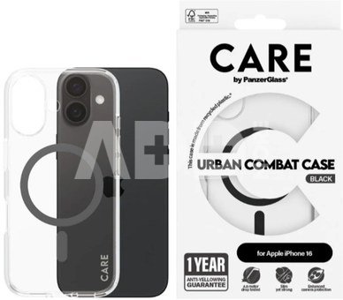 CARE Flagship Case | Back cover | Apple | iPhone 16 | Recycled plastic | Black | MagSafe