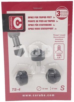 Caruba 1/4" Tripod Spike Rubber / 22mm (3 stuks)