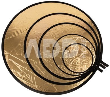 Caruba Reflectiescherm 2 in 1 Goud & Zilver 45cm