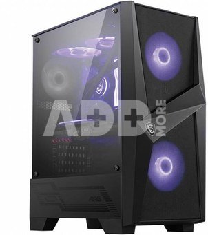 MSI MAG FORGE 100M PC Case, Mid-Tower, USB 3.2, Black