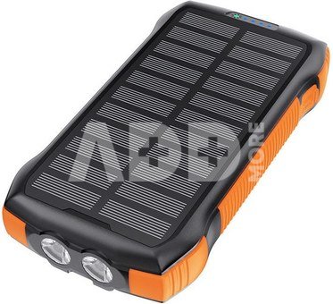 Choetech B567 Solární powerbanka s indukčním nabíjením 3x USB 20000mAh 20W / QC 18W / Qi 10W (černo-oranžová)
