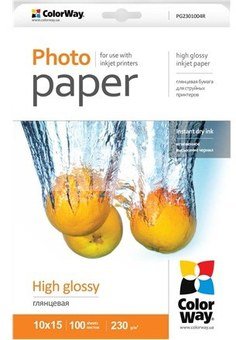 ColorWay High Glossy Photo Paper, 100 sheets, A4, Weight 230 g/m²