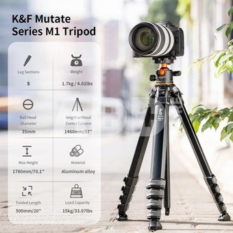 Compact Travel Tripod Aluminium Alloy Camera Tripod (KF09.105)