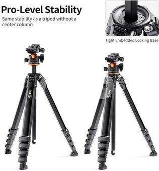Compact Travel Tripod Aluminium Alloy Camera Tripod (KF09.105)