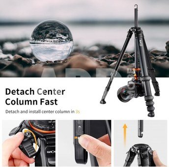 Compact Travel Tripod Aluminium Alloy Camera Tripod (KF09.105)