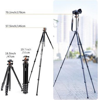 Compact Travel Tripod Aluminium Alloy Camera Tripod (KF09.105)