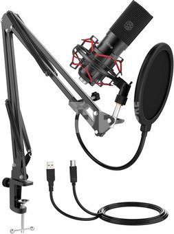 Condenser microphone with tripod Fifine T732 (black)
