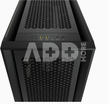 Corsair Computer Case iCUE 5000D Side window, Black, ATX, Power supply included No