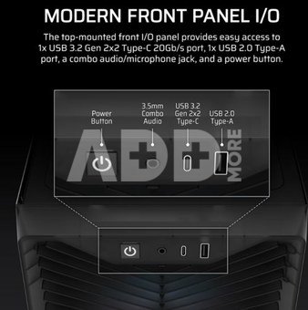 Corsair PC Case | 3200D RS ARGB | Smoke | Mid-Tower