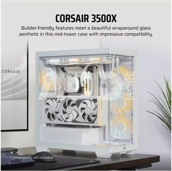 Corsair PC Case | 3500X | White | Mid-Tower | Power supply included No