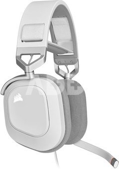 CORSAIR HS80 RGB USB Gaming Headset, Wired, White