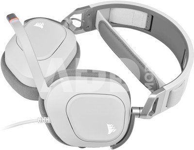 CORSAIR HS80 RGB USB Gaming Headset, Wired, White