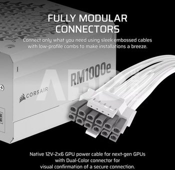 Corsair RM1000e WHITE 80+GOLD F.MODULAR ATX3.
