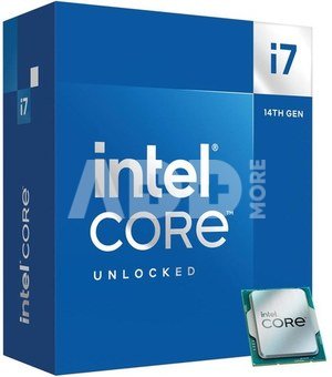 CPU|INTEL|Desktop|Core i7|i7-14700KF|Raptor Lake|3400 MHz|Cores 20|33MB|Socket LGA1700|125 Watts|BOX|BX8071514700KFSRN3Y