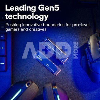 Crucial T710 with heatsink 2TB PCIe Gen5 NVMe M.2 2280 SSD