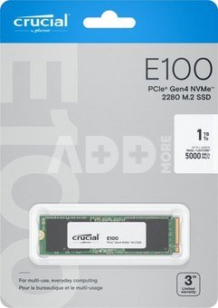 Crucial E100 Gen4 2280 1TB NVMe PCIe M.2 SSD