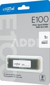 Crucial E100 Gen4 2280 1TB NVMe PCIe M.2 SSD