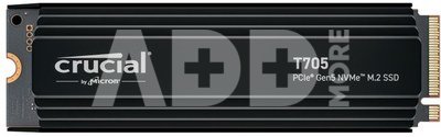 Crucial T705 with heatsink 4TB PCIe Gen5 NVMe M.2 SSD