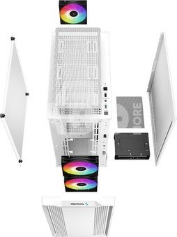 Deepcool ARGB Micro-ATX CASE CC360 White, Mini-ITX / Micro-ATX, 4, Power supply included No, 1x USB3.0, 1x USB2.0, 1x Audio, ABS+SPCC+Tempered Glass, 1&times;120mm