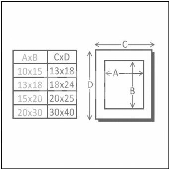 Deknudt S66KH1 P1 oak 18x24 Wooden Frame with Passepartout